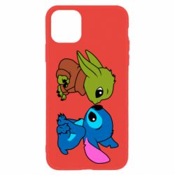 Чехол для iPhone 11 Baby Yoda And Stitch - PrintSalon