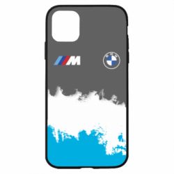 Чехол для iPhone 11 BMW logo and gray background - PrintSalon