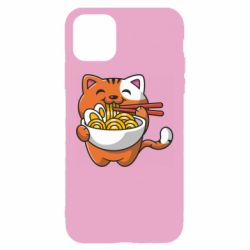 Чехол для iPhone 11 Cat and Ramen - PrintSalon