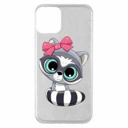 Чехол для iPhone 11 Cute raccoon - PrintSalon