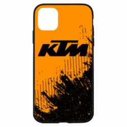 Чехол для iPhone 11 KTM and grunge background - PrintSalon