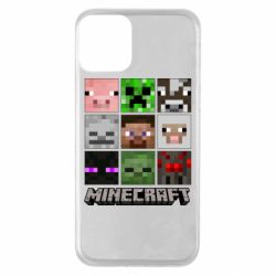 Чохол для iPhone 11 Minecraft character heads - PrintSalon