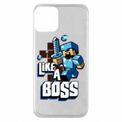 Чехол для iPhone 11 Minecraft Like a Boss - PrintSalon