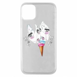 Чехол для iPhone 11 Pro Ahegao girl eating ice cream - PrintSalon
