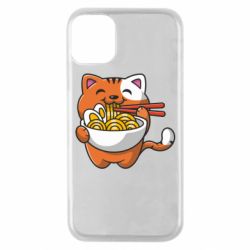 Чехол для iPhone 11 Pro Cat and Ramen - PrintSalon