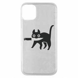 Чехол для iPhone 11 Pro Cat with a knife - PrintSalon