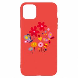 Чехол для iPhone 11 Pro Flowers and Butterflies - PrintSalon