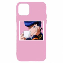 Чехол для iPhone 11 Pro Higashikata Josuke drinking tea - PrintSalon
