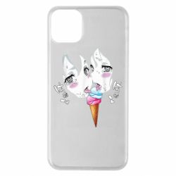 Чехол для iPhone 11 Pro Max Ahegao girl eating ice cream - PrintSalon