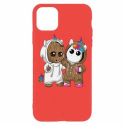 Чехол для iPhone 11 Pro Max Baby Groot And Unicorn - PrintSalon
