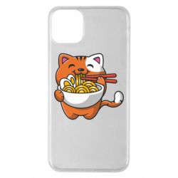 Чехол для iPhone 11 Pro Max Cat and Ramen - PrintSalon