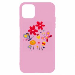 Чехол для iPhone 11 Pro Max Flowers and Butterflies - PrintSalon