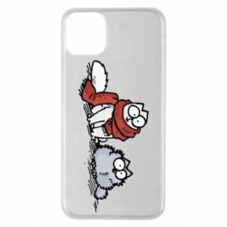 Чехол для iPhone 11 Pro Max Кот Саймона Зима - PrintSalon