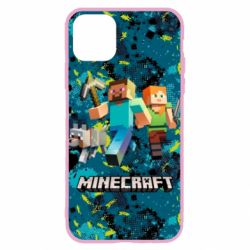 Чохол для iPhone 11 Pro Max Minecraft Steve Alex And Dog - PrintSalon