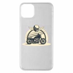 Чехол для iPhone 11 Pro Max Skull and Bike - PrintSalon