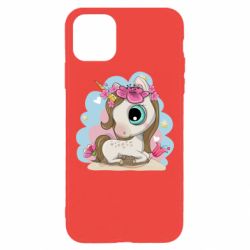 Чехол для iPhone 11 Pro Max Unicorn with flowers - PrintSalon