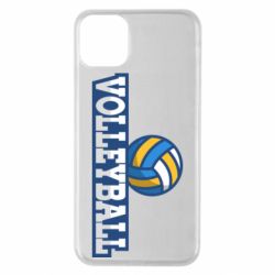 Чехол для iPhone 11 Pro Max Volleyball text and ball - PrintSalon