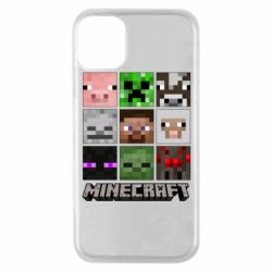 Чохол для iPhone 11 Pro Minecraft character heads - PrintSalon