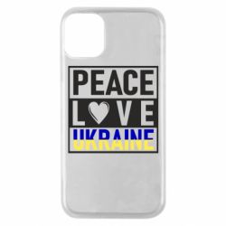 Чехол для iPhone 11 Pro PEACE LOVE UKRAINE - PrintSalon