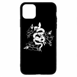 Чехол для iPhone 11 Pro Snake with flowers - PrintSalon