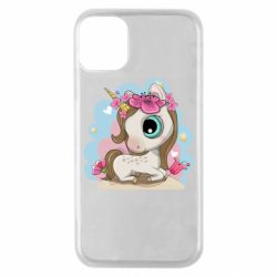 Чехол для iPhone 11 Pro Unicorn with flowers - PrintSalon