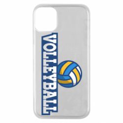 Чехол для iPhone 11 Pro Volleyball text and ball - PrintSalon