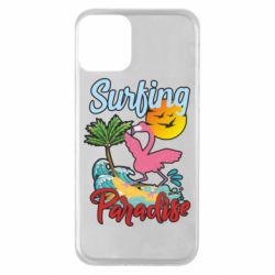 Чехол для iPhone 11 Surfing Paradise Flamingo - PrintSalon
