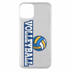 Чехол для iPhone 11 Volleyball text and ball - PrintSalon
