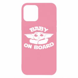 Чехол для iPhone 12 Baby on board yoda - PrintSalon