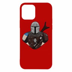 Чехол для iPhone 12 Bust of Mandalorian - PrintSalon
