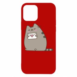 Чехол для iPhone 12 Cat with a letter - PrintSalon