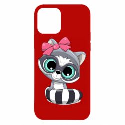 Чехол для iPhone 12 Cute raccoon - PrintSalon