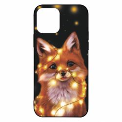 Чохол для iPhone 12 Fox And Christmas Lights - PrintSalon
