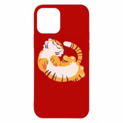 Чехол для iPhone 12 Happy tiger - PrintSalon