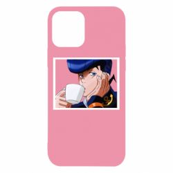 Чехол для iPhone 12 Higashikata Josuke drinking tea - PrintSalon
