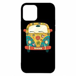 Чехол для iPhone 12 Hippie bus - PrintSalon