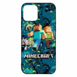Чохол для iPhone 12 Minecraft Steve Alex And Dog - PrintSalon