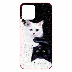 Чехол для iPhone 12 Yin and Yang cats - PrintSalon