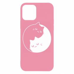 Чехол для iPhone 12 Cute yin yang cats - PrintSalon