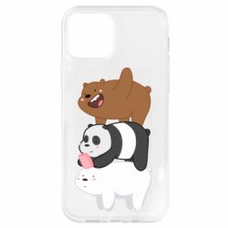 Чехол для iPhone 12 Гризли Панда и Белый - PrintSalon