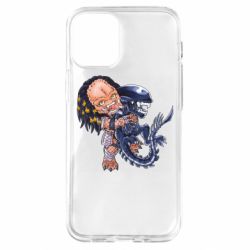 Чехол для iPhone 12 mini Alien vs Predator - PrintSalon