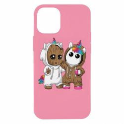 Чехол для iPhone 12 mini Baby Groot And Unicorn - PrintSalon