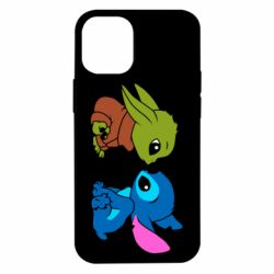 Чехол для iPhone 12 mini Baby Yoda And Stitch - PrintSalon