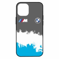 Чехол для iPhone 12 mini BMW logo and gray background - PrintSalon