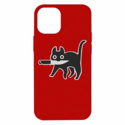Чехол для iPhone 12 mini Cat with a knife - PrintSalon