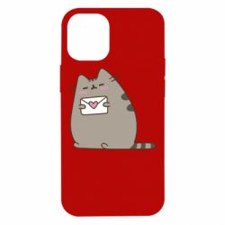 Чехол для iPhone 12 mini Cat with a letter - PrintSalon