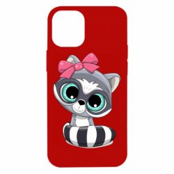 Чехол для iPhone 12 mini Cute raccoon - PrintSalon