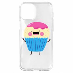 Чехол для iPhone 12 mini Funny cupcake with smile - PrintSalon