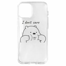 Чехол для iPhone 12 mini I don't care white - PrintSalon