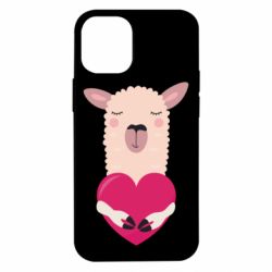 Чохол для iPhone 12 mini Lama with heart - PrintSalon